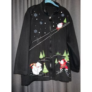 Ugly Christmas Sweater Cardigan Xmas Size XL